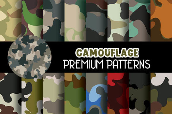 Camouflage Army Digital Papers Patterns