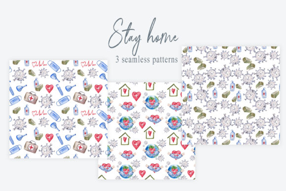 Covid Seamless Patterns - 3 Files: A Strategic Resource for Creative and Business Applications
