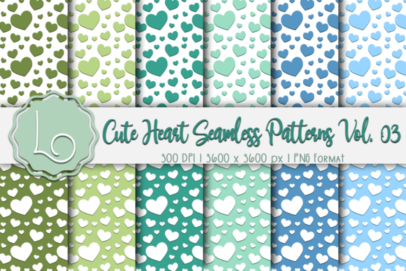 Cute Heart Seamless Patterns Vol. 03: A Versatile Design Resource for Modern Creators