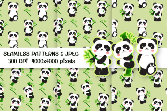 Cute Panda Seamless Patterns for Creative Workflow Integration
