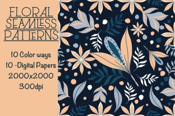 Floral Seamless Patterns Set: A Versatile Design Resource for Creators