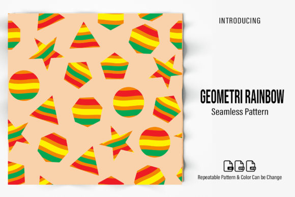 Geometri Rainbow Patterns
