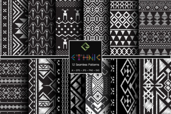 Geometric Ethnic Seamless Patterns for Modern Designers