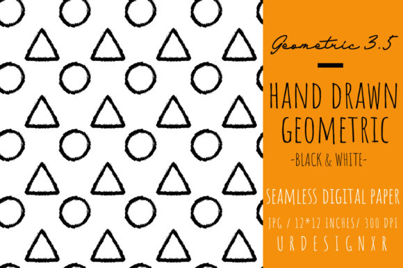 Hand Drawn Simple Geometric 3.5 Patterns: A Versatile Design Resource for Creatives