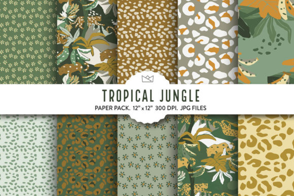 Jungle Digital Paper, Tropical Patterns: A Strategic Resource for Creative and Professional Projects