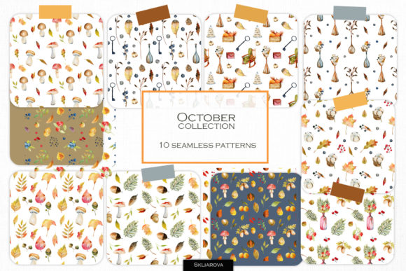 October Patterns. Autumn Set. – Elevate Your Creative Projects with High-Quality Digital Designs