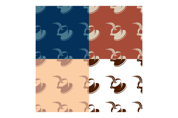 Patterns with Coffee Mug Icon with Drink