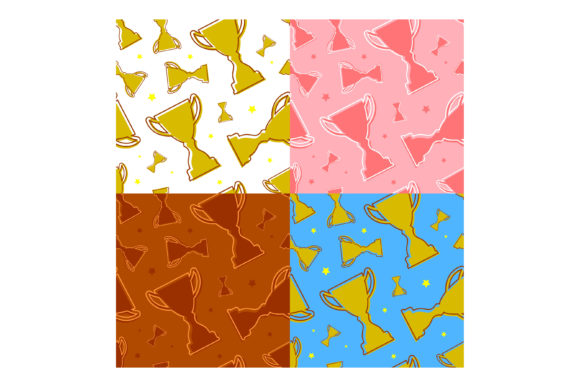 Patterns with Prize Sports Cup and Stars