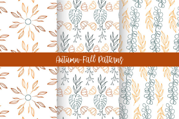 Seamless Autumn Fall Themed Patterns