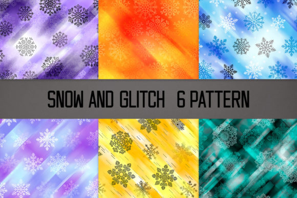 Snow and Glitch Seamless Patterns: A Festive Design Resource