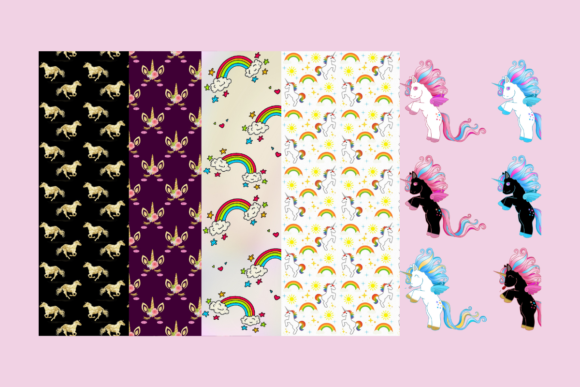 Unicorn Patterns Digital Paper